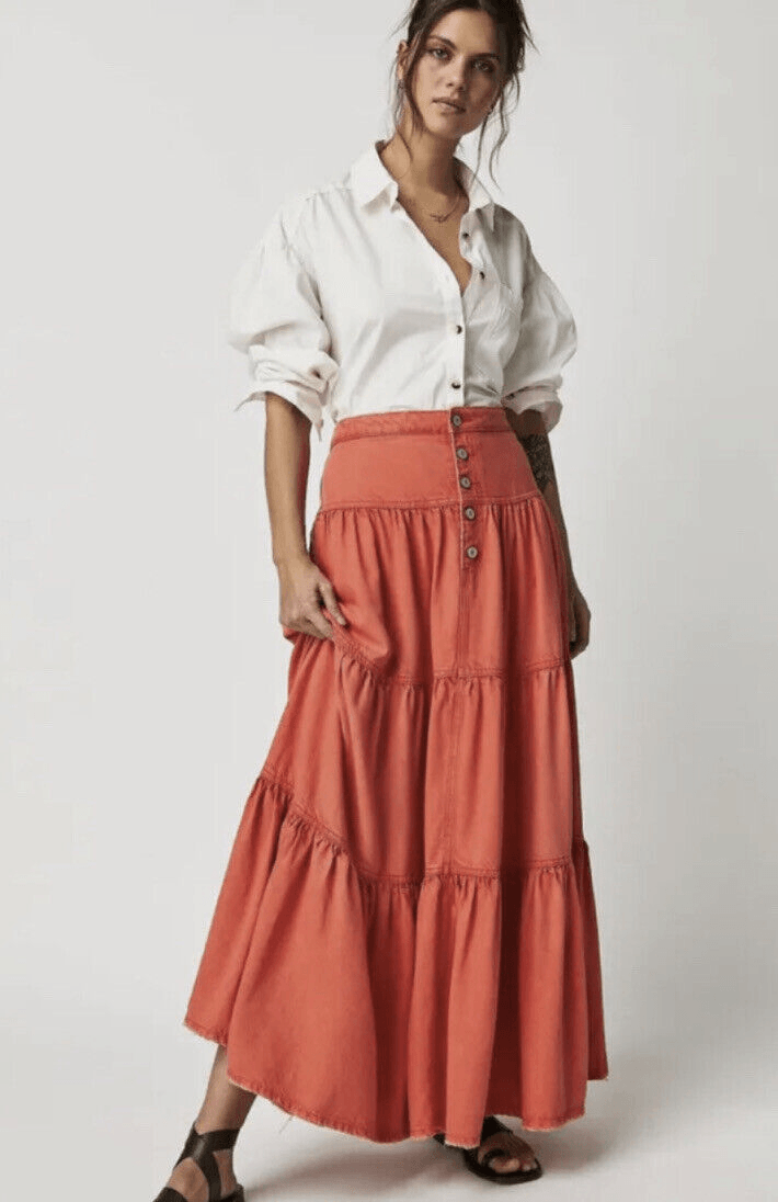 Free People Dreamweaver Maxi Skirt $198