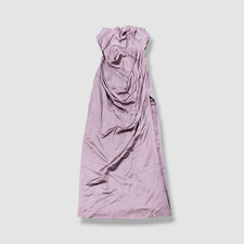 $595 Gigii's Women's Purple Draped Strapless Doutzen Gown Dress Size M