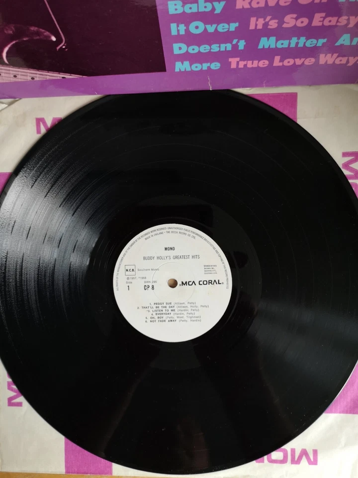 Buddy Hollys Greatest Hits Orginal Mono Release MCA/ Coral Records 1958 VG / VG+ - Image 3 of 4