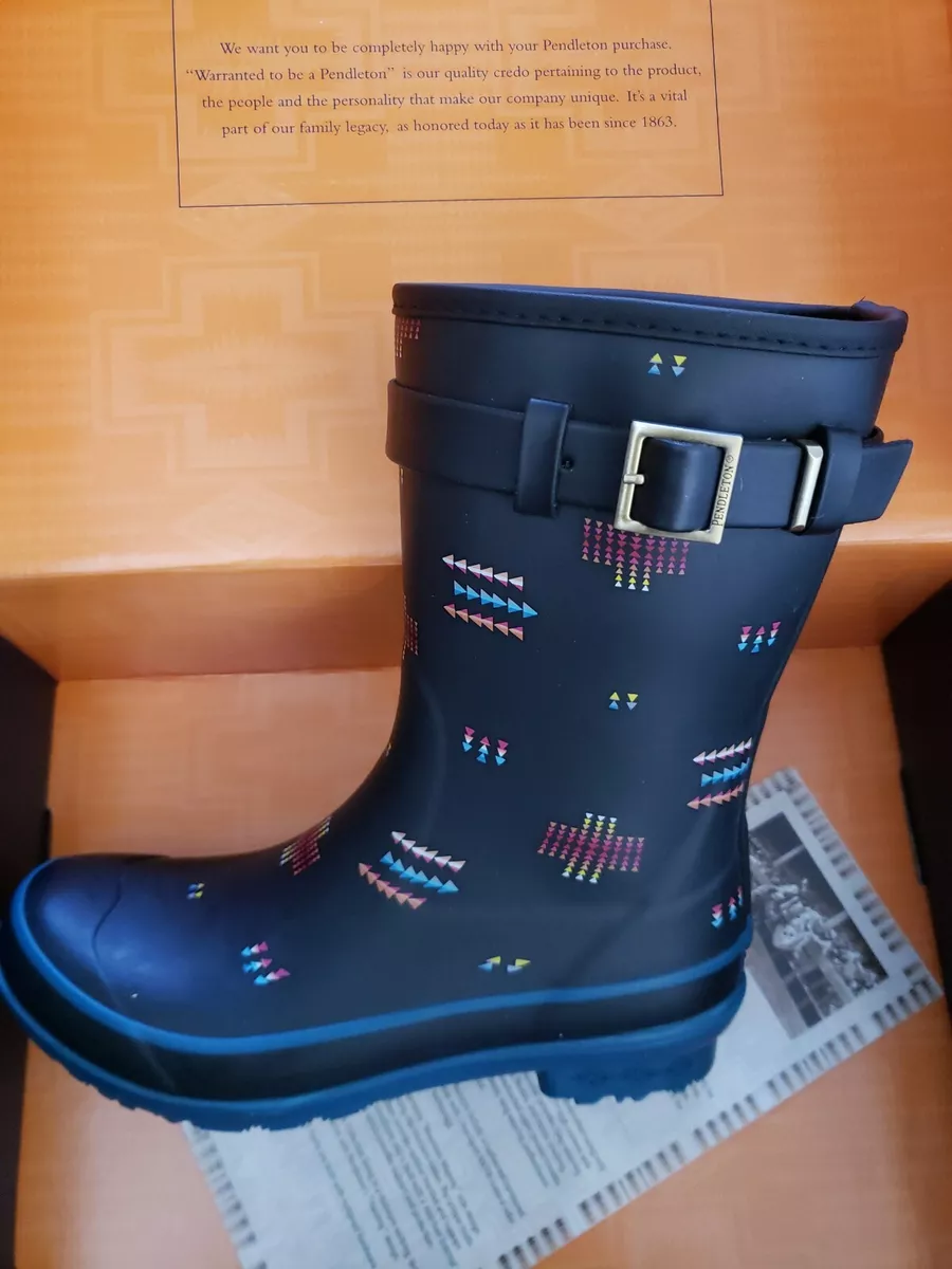 Pendleton Rain Boots Heritage Geo Toss Short Boots Women s Size 7