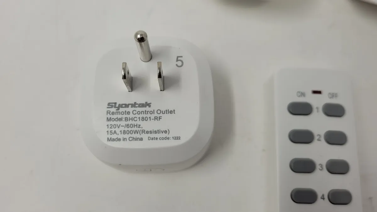 Syantek + Remote Control Outlet Wireless Light Switch
