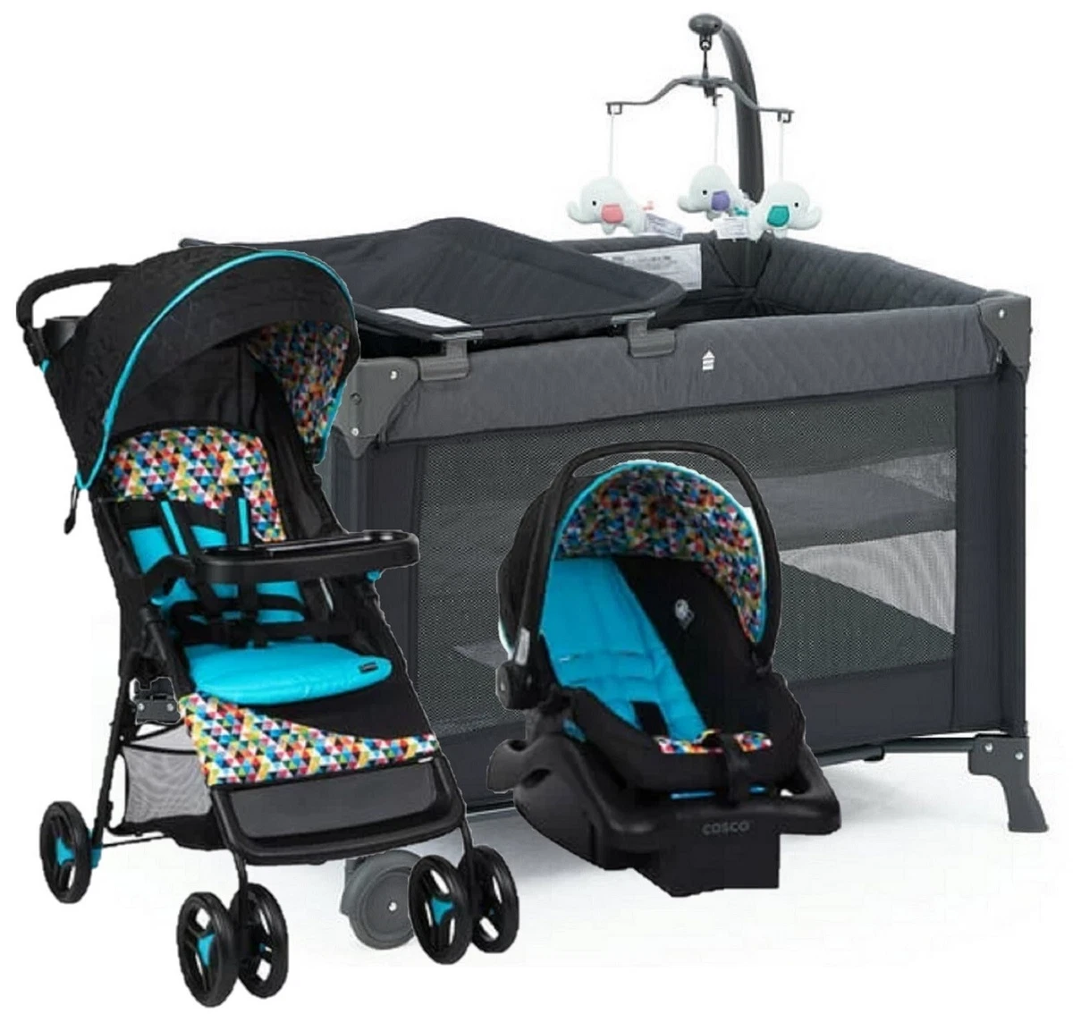Baby Boy Combo Stroller Travel System With Car Seat Infant Playard