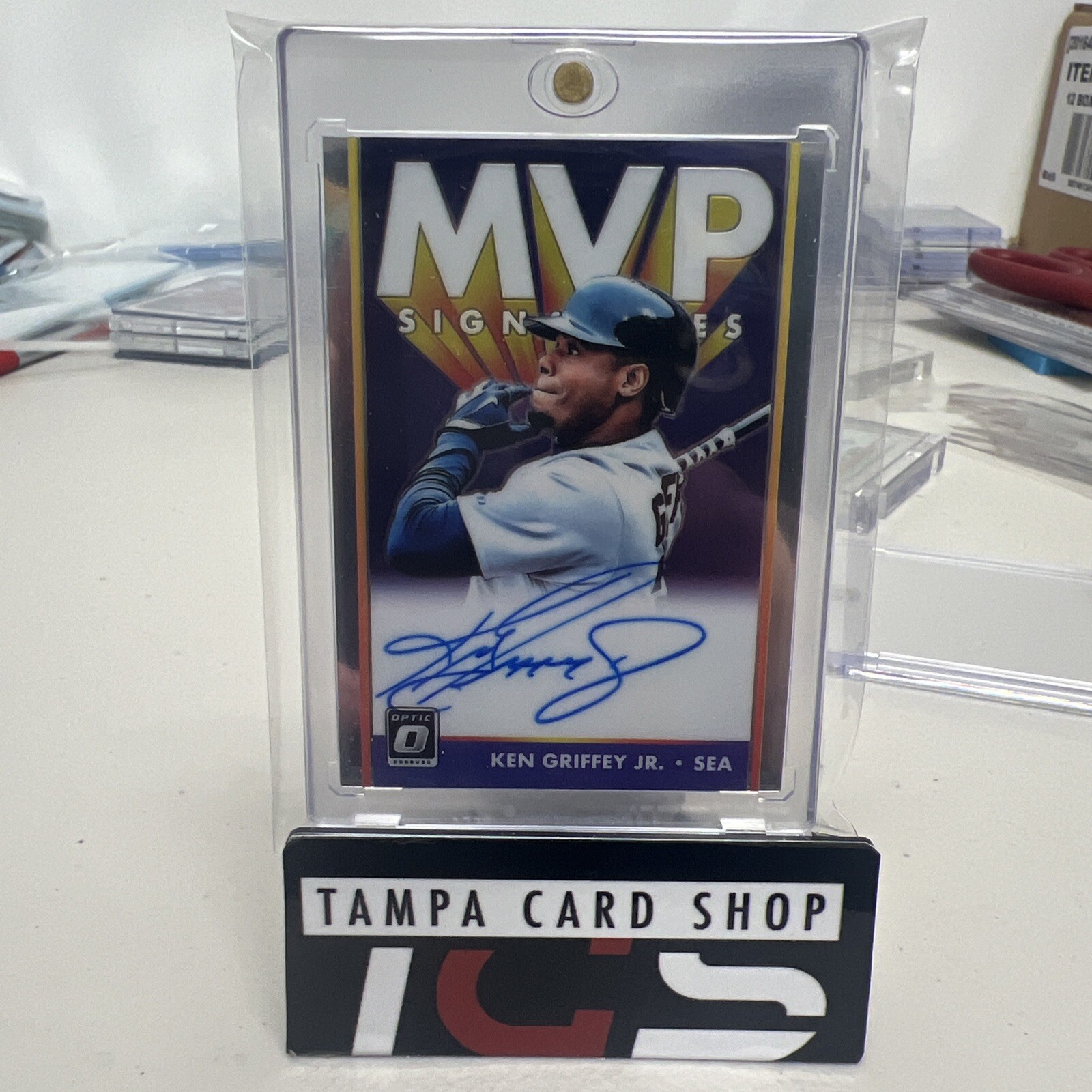 2019 Panini Donruss Optic MVP Signatures MVPJR Ken Griffey Jr (AU