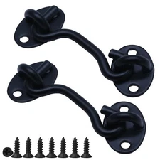 Stainless Steel Barn Door Lock 3 Inch Gate Latch Cabin Hook 2 Pack