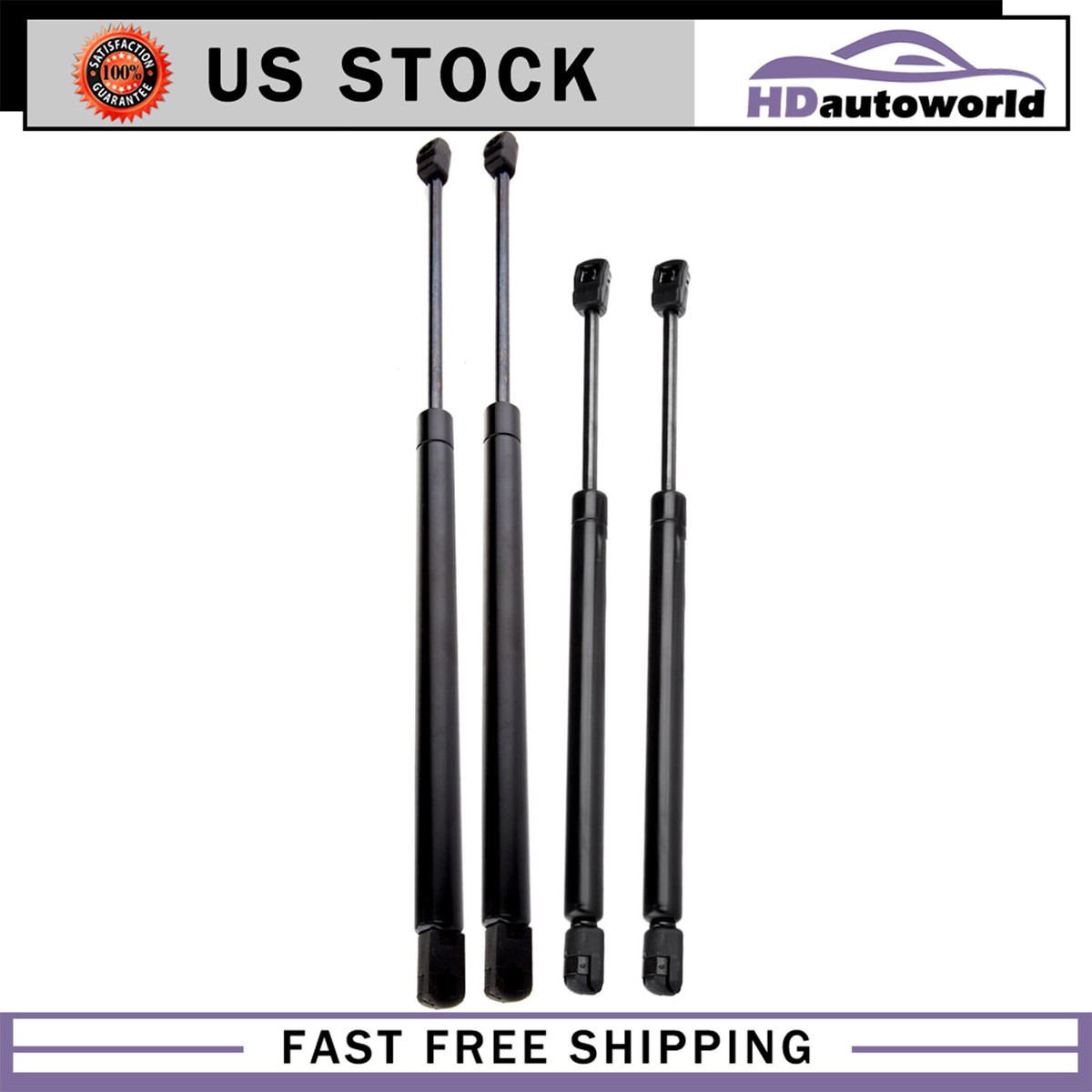 ECCPP 4-Piece Lift Support Strut Kit For 2000-2005 Ford Excursion 4WD - Hood & Rear Window