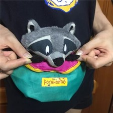 Juguete de peluche bolso cintura mapache Disney Pocahontas Meeko