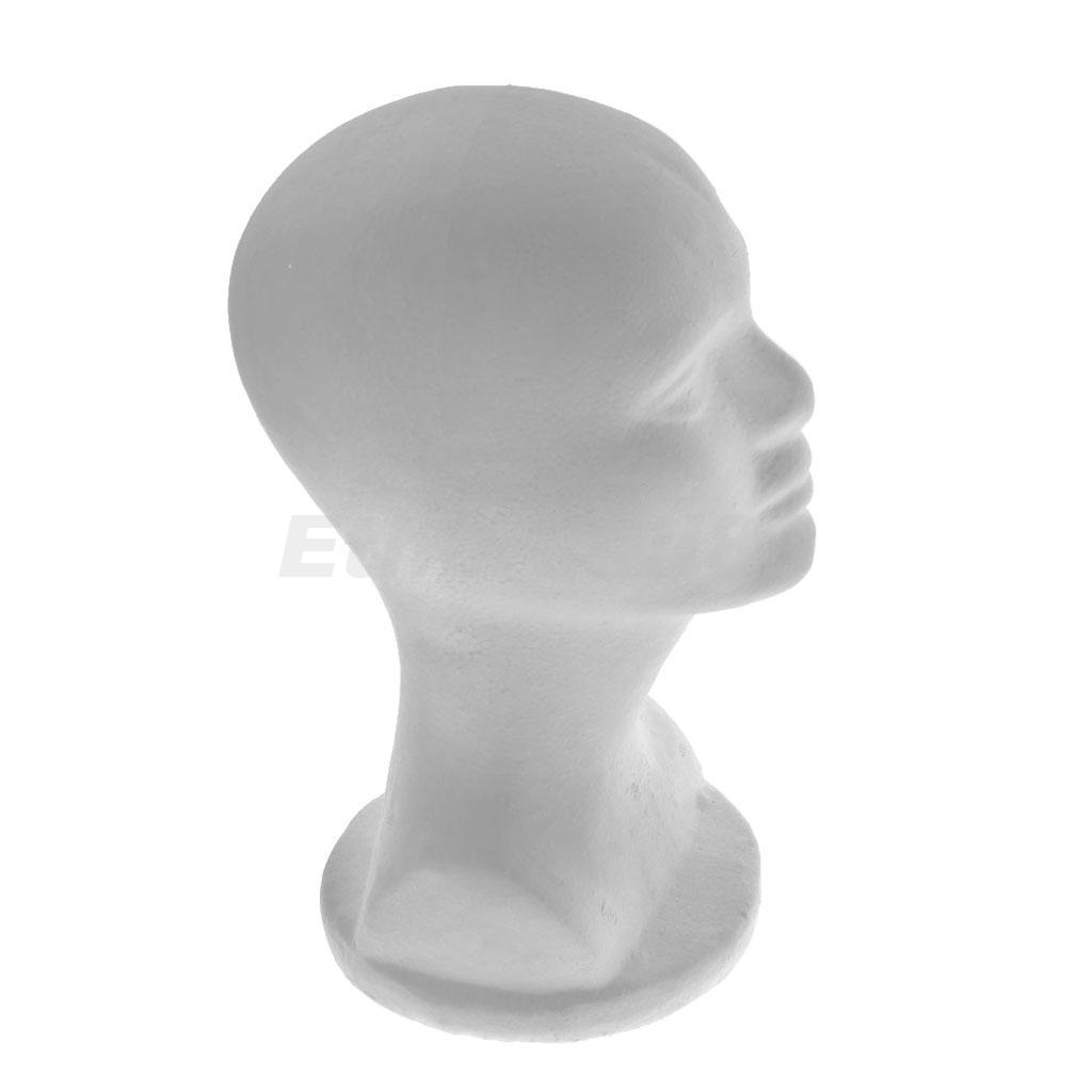 Polystyrene Styrofoam Foam Mannequin Head Stand Men Male Model Shop