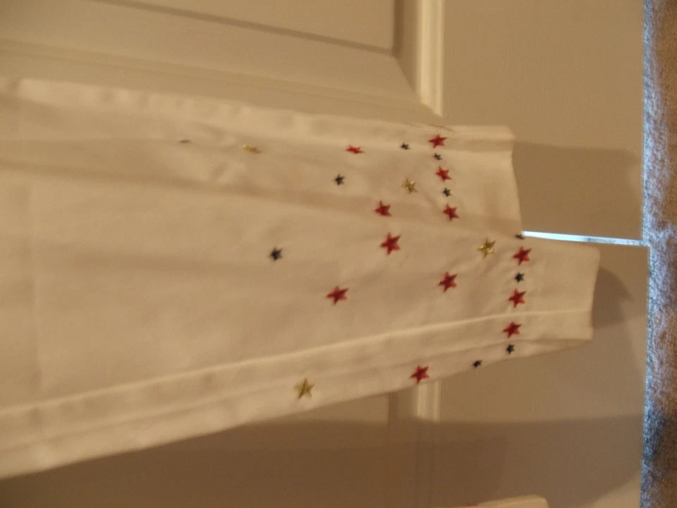 NUEVO CON ETIQUETAS CASUAL CORNER Petite l blanco estrellas dobladillo 100% algodón capri pantalón talla 8p Foto 2 de 3