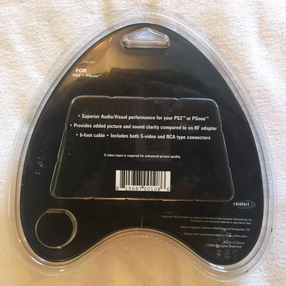 Datel S-Video & Analog AV Cable For PS2 PSone 6 Foot Cable New In Package - Image 4 of 4