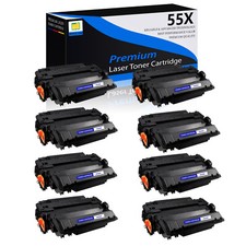 Cartucho de tóner apto para HP 8PK BK CE255X 55X LaserJet P3010 P3015 P3015d P3015dn