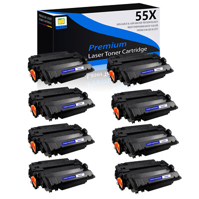 8PK CE255X 55X Toner Cartridge for HP LaserJet P3015 P3015d P3015dn P3015n 3016