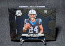 Jonathan Brooks Debut Rookie RC 2024 Mosaic Football Card #276 Carolina Panthers. rookie card picture