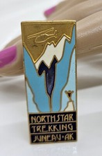 Vintage Alaska State Pin Enamel & Metal 1998 North Star Trekking Juneau AK 2"
