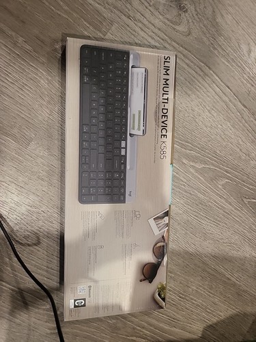 Logitech K585 Multi-Device Slim Wireless Keyboard, Built-in Cradle - Graphite - Picture 2 of 4