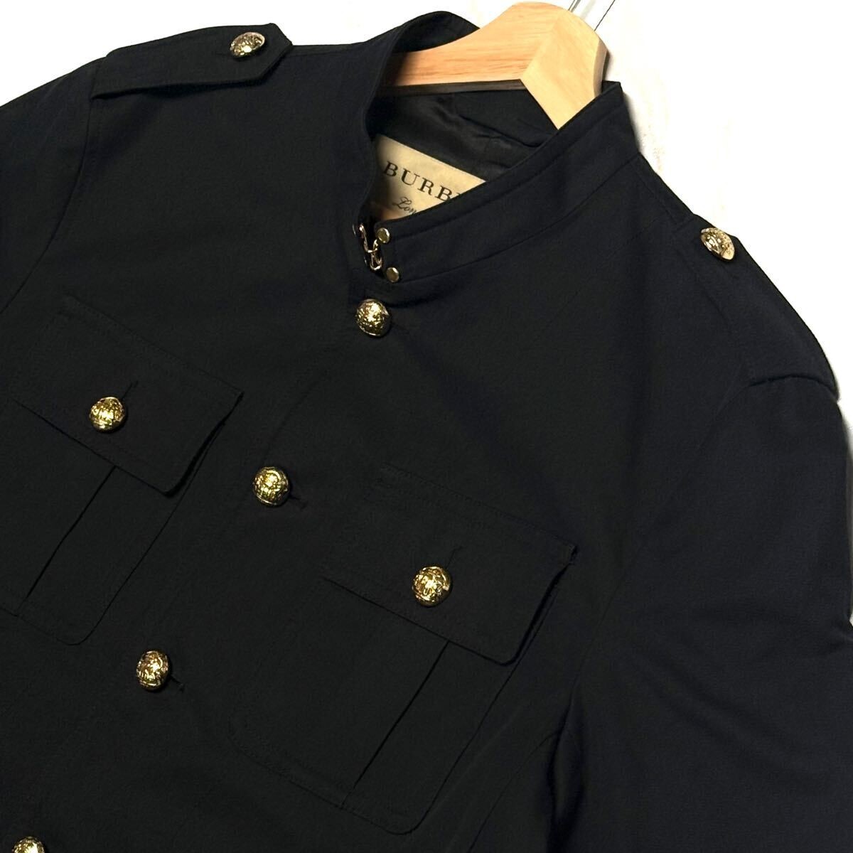 Burberry London JACKET Lining logo pattern gold buttons size