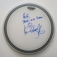 Kenny Aronoff Signed 16" Drumhead Drum Head John Mellencamp Band LEGEND RAD