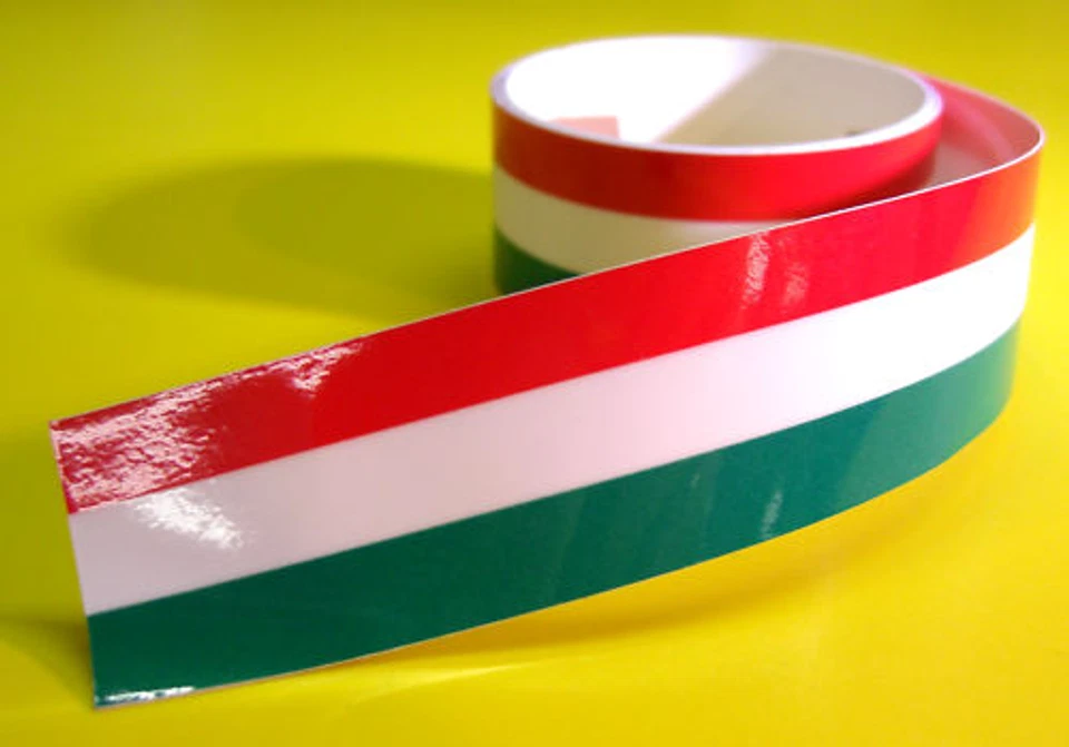 ITALIAN FLAG STRIPE TAPE sticker 1220x25mm x2 scooter vespa classic motorbike