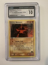 Team Magma's Rhyhorn 67/95 EX Team Magma vs Team Aqua 2004 CGC 10