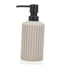 Vertical Stripe Retro Resin Soap Dispenser Bathroom, Easy to Fill and Clean,