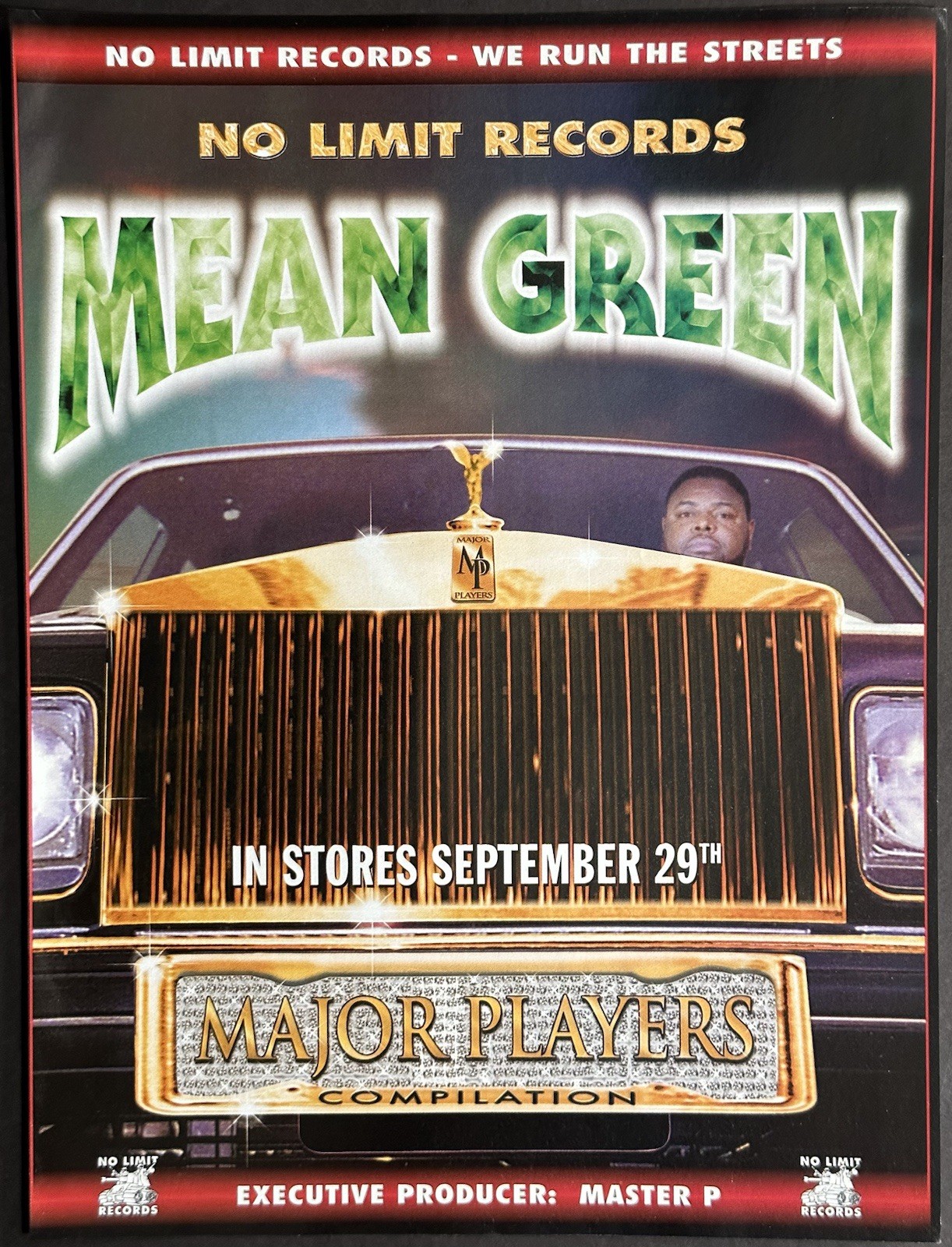 8.5x11 OG Rap Promo Ad Poster Mean Green Major Players Master P No Limit Records