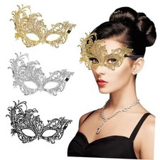 3 Pieces Masquerade Mask for Women, Fancy Dress Masks Lace Face Phoenix Style