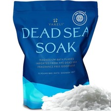 Magnesium Flakes, 15lb, Dead Sea Bath  Foot Soak, Alternative to Epsom Salt ...