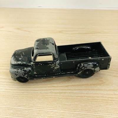 1950s Structo Vintage Toy Diecast Pickup truck 6'' Black ~ Well Loved