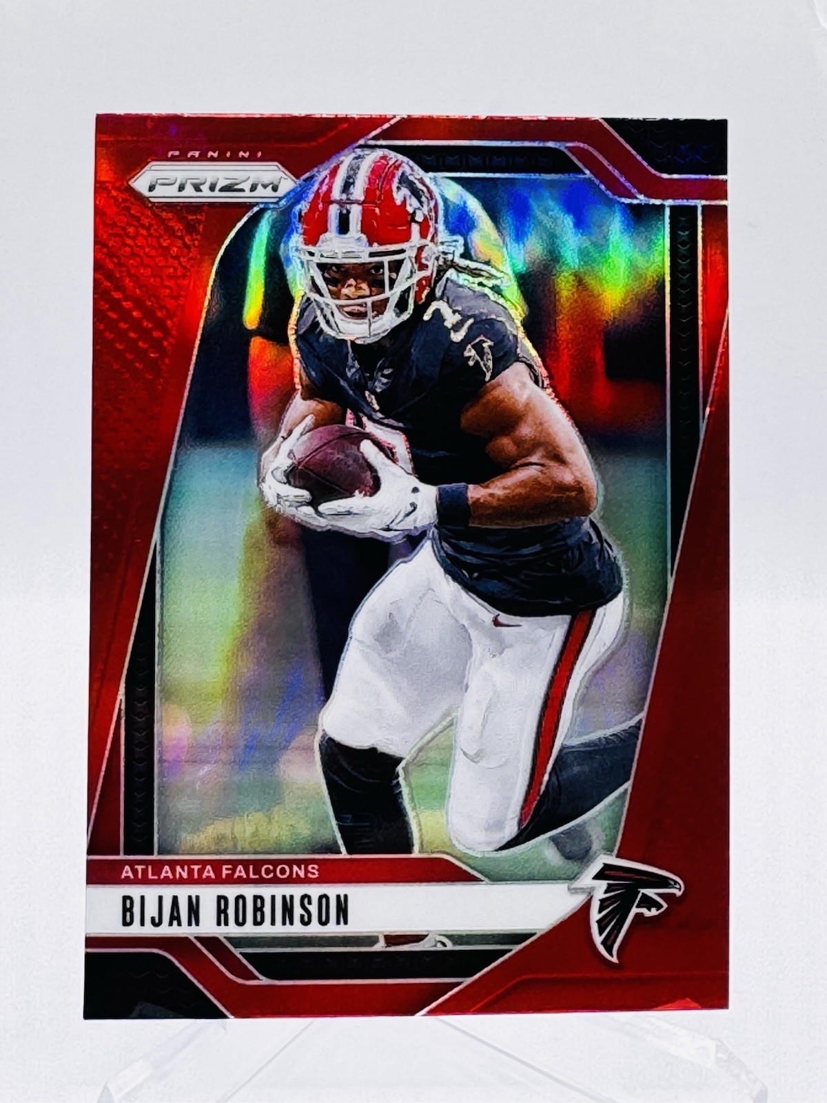 BIJAN ROBINSON 2024 Panini Prizm Retail Red SSP Color Match Falcons #11