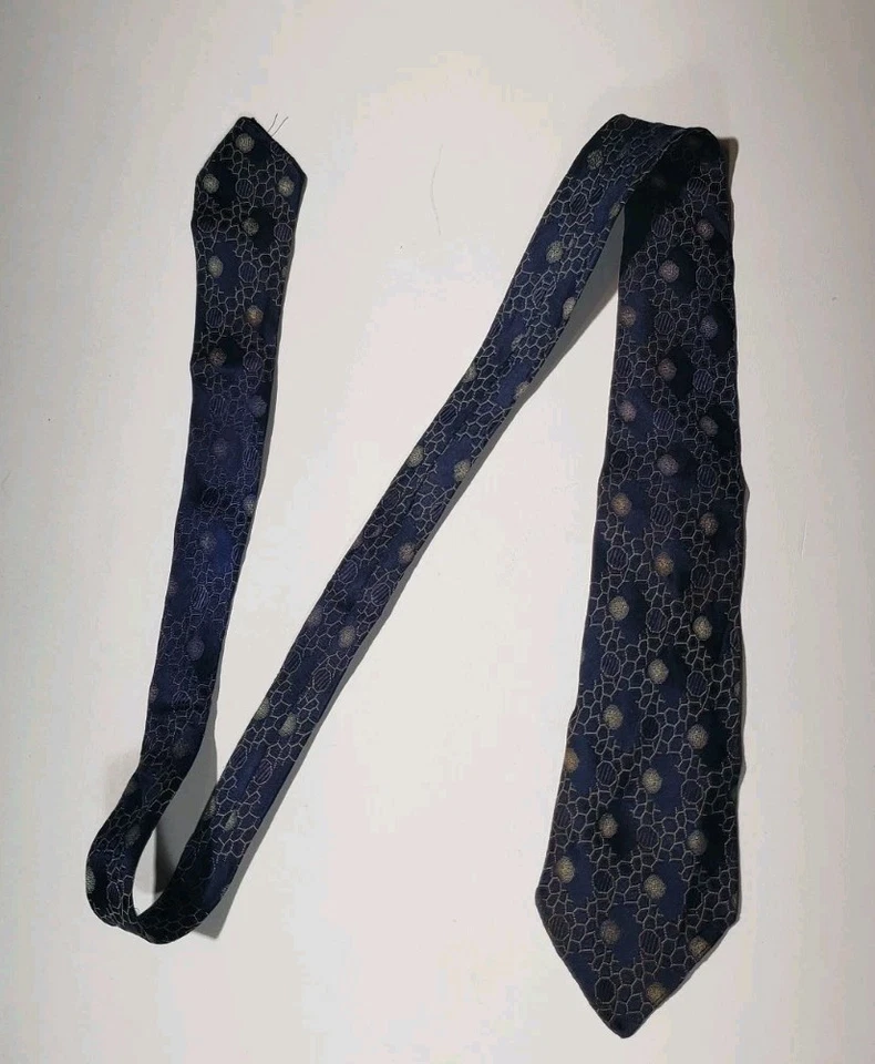 RARA Corbata Ultra De Colección 47.75" 20s 30s 40s Sin Forro Una Capa Abstracta Hecha a Mano EE. UU. Foto 3 de 4