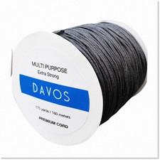 Black Nylon Braided Cord 1.5mm for Jewelry and Crafts