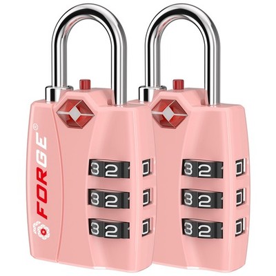 Forge Open Alert TSA Approved Luggage Locks - 3 Digit Combination, Easy Read ...