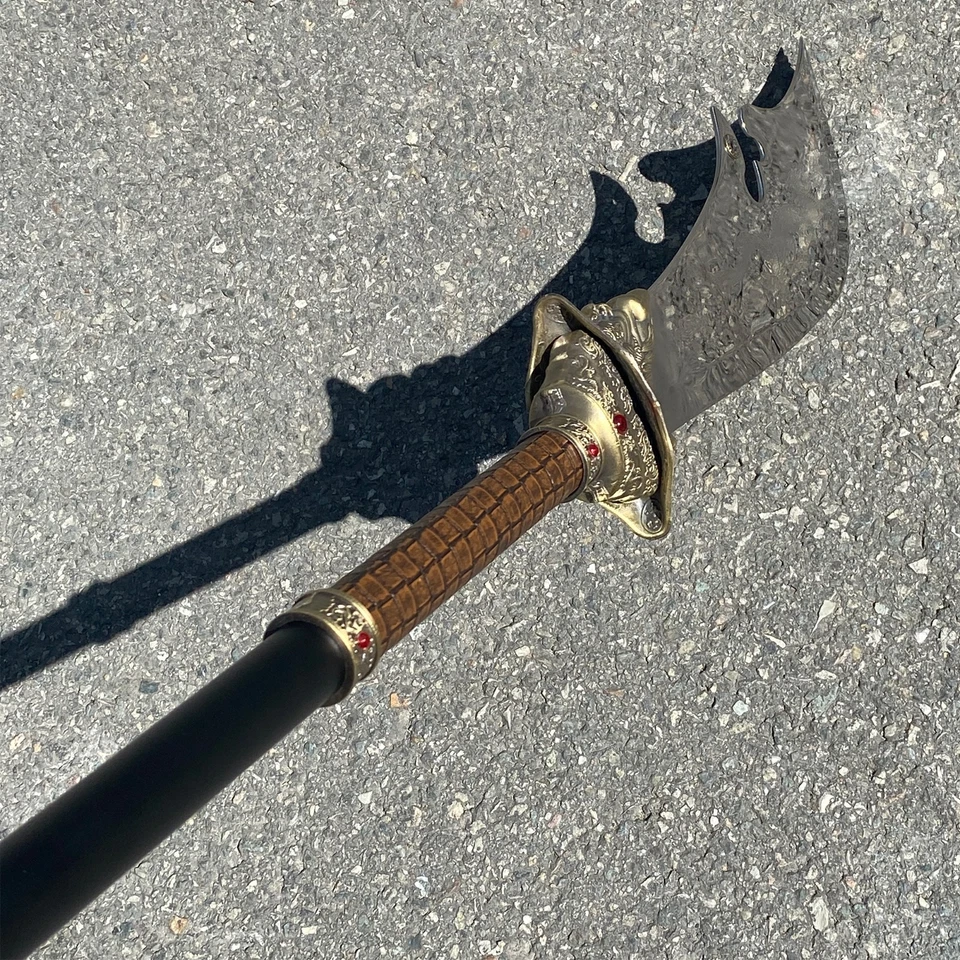 57in Stainless steel/Green Dragon crescent moon blade/Bronze color/Large sword - Image 4 of 4