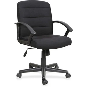 Lorell Chaise de travail en tissu - Siège en tissu noir - Tissu noir dos - 1 Chaque