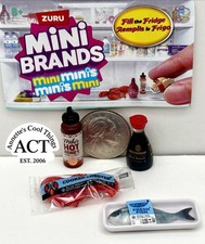 4 Dinner Items Fish Lobster and Sauces Fill The Fridge Mini Brand