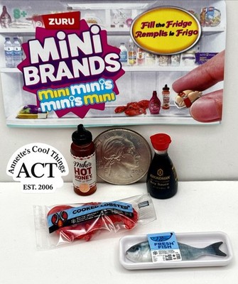 4 Dinner Items Fish Lobster and Sauces Fill The Fridge Mini Brand