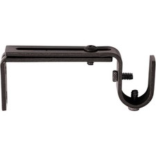 Kenney Adjustable Single Black Curtain Rod Bracket 2-Pack KN85290 Kenney