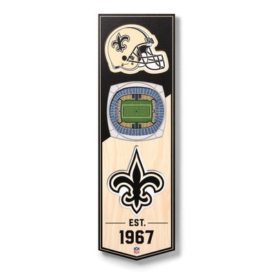 New Orleans Saints NFL YouTheFan! 3D Stadium Banner Schild