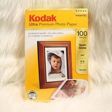 Kodak 4x6 inches Ultra Premium Photo Paper Semi Gloss 100 Sheets NEW Sealed Box