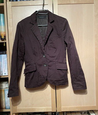 ZARA Basic Blazer/Jackett schwarz Gr. 38/M Futter Knopfleiste Baumwollmischung