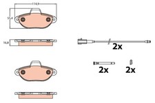 Bremsbelagsatz Vorne für Fiat 500 312 10-15