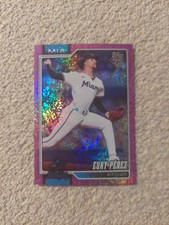 2026 Topps Series 1 Eury Perez #285 Pink Sand Glitter Parallel Miami Marlins