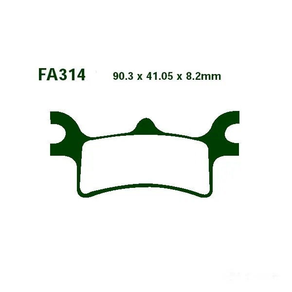 Bremsbelag BremsbeläGe EBC FA314R Hinten FüR Polaris Sportsman 400 Bj. 2003-2005-image