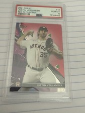 2021 Topps Finest - Justin Verlander #41 Red Refractor 1/5 Psa10 Pop1