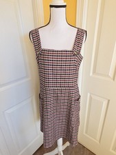 MANGOE CASUAL CHECKED DRESS JUMPER, SIZE 8