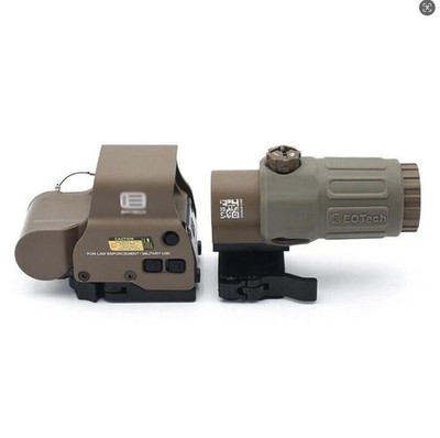558 Red Green Dot Holographic Reflex Sight + G33 3X Magnifier Combo for Hunting