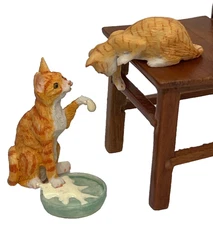 1:12 Falcon Miniatures Red Playing Tubby Cats Pets Dollhouse Miniature