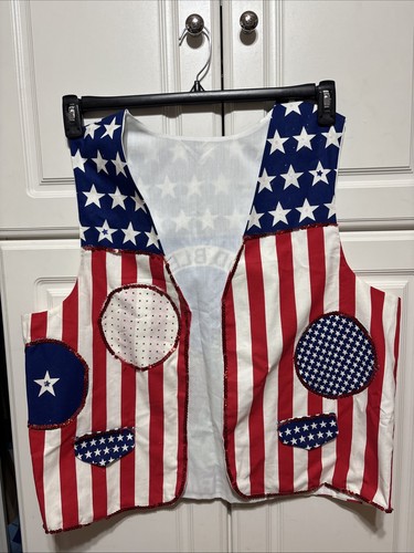 Fourth Of July Independence Day Vest Red White And Blue Large?
