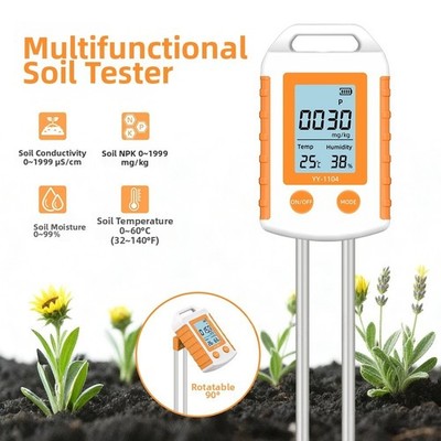 Digitaler Bodentester YY-1104 6-in-1 für NPK pH Luftfeuchtigkeit Temperatur Fru