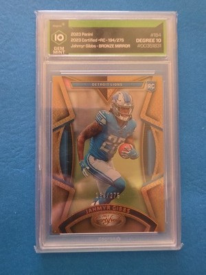 2023 Panini Certified - Rookies Jahmyr Gibbs #184 Mirror Bronze /275 (RC)