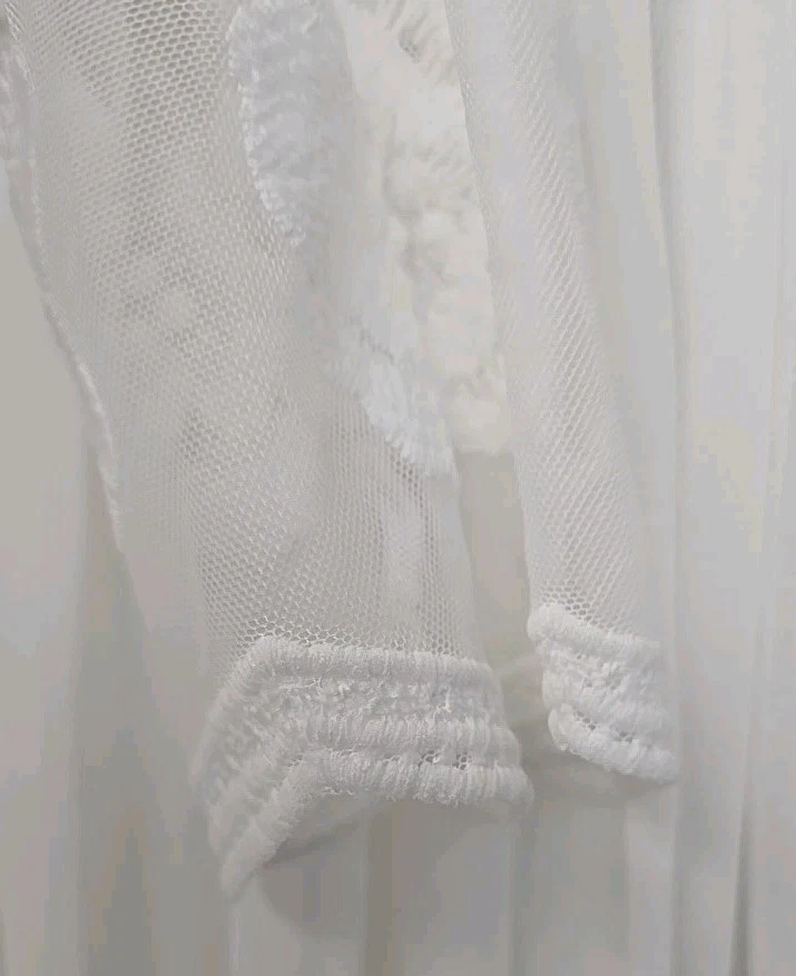 Boho lace dress maternity friendly embroidered lace long sleeve, sheer material - Image 4 of 4